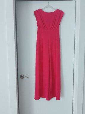 Calvin Klein Wide leg Jumpsuit in Hot PINK